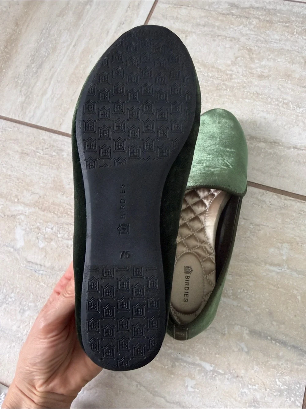 Birdies The Starling velvet flats 7.5